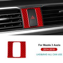 Carbon Fiber Warning Light Panel Frame for Mazda 3 Axela 2014-2018 LHD RHD Interior Sticker Red Carbon juoda