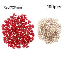 100pcs Plastic DIY Tool Bear Buttons Doll Noses Dolls Accessories Safety Parts Triangle Nose 7X9MM raudona