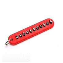 Temporary Parking Key Pendant Phone Number Key Ring Anti-lost Key Chain Phone Number Plate Card