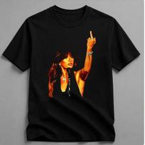 Retro Ella Langley Middle Finger Tee Retro Style Cotton  Unisex T-Shirt S