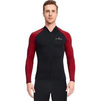1.5mm Neoprene Wetsuit Snorkeling Surfing Diving Swimming UV Protection Long Sleeve Two-Piece Suit Unisex Adult Small
