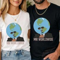 Globe Mr Worldwide Pitbull TShirt Fun Funny Tee Top New Unisex Unisex Funny Meme S