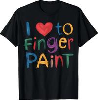 I Love Finger Paint T-shirt XXL