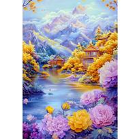 Wonderland Full 11CT DIY Stamped Cross Stitch Art and Crafts Kits Large Size 19.69x27.56in for Beginners Adults Home Wall Decor China Mainland
