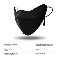 Winter Warm Face Mask, Outdoor Cycling Fleece-Lined Thickened Windproof Cotton Mask, Unisex Breathable Eye Protection, Gray