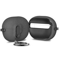 Penggu Case for FreeBuds Pro 5 Bluetooth Earphones Silicone Hard Shell Auto Flip Cover Shockproof Lock Creative Matte Anti-Drop Case Velvet Gray