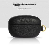 ESCASE Sony WF-1000XM5 Protective Case, Wireless Bluetooth Earphone Cover, Genuine Leather, Dust-Resistant, Non-Slip, Shockproof Case, Vintage Black