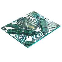 Multifunctional Decorative Glass Board for Kitchen Palm Leaves 60X52 Cm