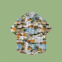 Summer seaside vacation shirt, men's all-match shirt L