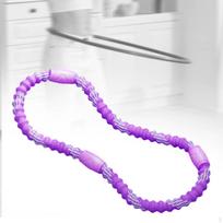 Weighted Fitness Hoop Portable Massage Exercise for Gym Training Travel Purple 3 Section 1kg