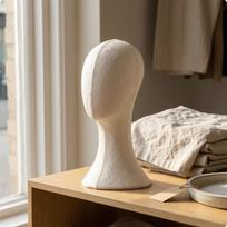 Mannequin Head Simple Setup Assembly Hat Display Stable Base White Lace Short