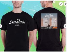 Sam Barber Restless Mind World Tour 2025. Sam Barber. Black Tshirt Unisex S