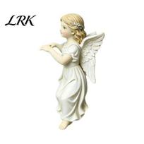 Sodo dervos ornamentai Senovinė angelo mergaitės statulėlė, Gėlių vazono lipiklis Mielos Unikalios šventinės dovanų idėjos Figūrėlė gėlių vazono krašto dekoravimui Pastoralinis sodininkavimas bronza