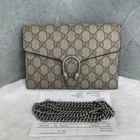 [Pre-Owned] Dionysus Tiger Head Buckle Logo Beige Lining GG High-Quality Synthetic Canvas WOC Wallet Crossbody Shoulder Bag - Very Good #1VGJRQO ONE SIZE