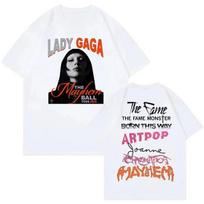 2025 New Lady Gaga Mayhem Album Merch Tshirt Harajuku Pop Music Short Sleeve Tshirts Unisexs WoUnisex Clothing Fashion T Shirt S