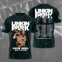 New T-Shirt World Tour 2026 Linkin Park From Zero Classic 3D T-Shirt Cotton Tee XXXXL white