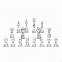 16 Pieces Chess Piece Ornaments Shiny Miniature Set Compact Ornament for Collectors,