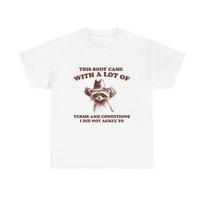 This Body Came With Terms And Conditions Funny Graphic T Shirt Unisex Cotton Tee XXL