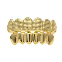 6 Tooth Gold Plated Hip Hop Teeth Grill - Jewelry for Men Women One Size auksas