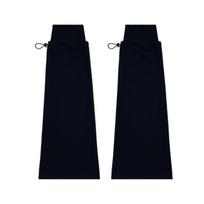 Women Punk Baggy Loose Leg Warmers Gaiters with Drawstring Harajuku Grunge Foot Covers Flared Footless Socks Streetwear juoda