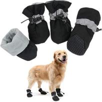 Protective Dog Shoes, Waterproof Fleece Lined with Anti-Slip Rubber Sole, Adjustable for Paws Safety, Ideal Gift for Pet Lovers United States