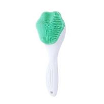 Silicone Silica Gel Facial Brush Soft Facial Face Scrubber Brush  Makeup Removal žalia