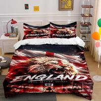 England Lion Pattern Bedding Set  Bedding set (1 duvet cover, 2 pillowcases, duvet not included) 135x200cm