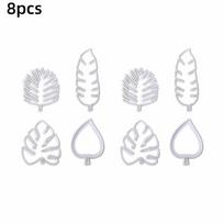 4PCS Raised Edges Cookie Cutters Leaf Cutting Mold Durable Fondant Cutters  Cake Decorating balta