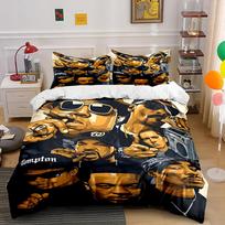Retro Hip-Hop Icon Print Bedding Set Bedding set (1 duvet cover, 2 pillowcases, duvet not included) 135x200cm