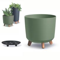 GRACIA TUBUS DGTL300L flowerpot on legs | Earthy green