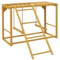 Chicken Play Frame with Swings and Ladder, for 3-4 Chickens, Wooden Chicken Climbing Frame 100 x 110 x 70 cm