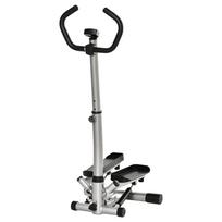 Laiptelių tipo treniruoklis namams su LCD ekranu, reguliuojamu greičiu, metalo ir ABS, 55 x 53 x 118-128 cm 55 x 53 x 128 cm sidabras