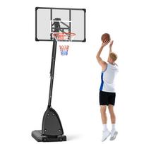 Basketball Stand, Adjustable Hoop Height 2.3-2.9 m, Lower Backboard, Fillable Base, Red+Black 111 x 70.5 x 350 cm juoda