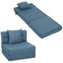 Sofa-lova, recliner, svečių lova, nuimamas užvalkalas, 70 cm x 70 cm x 61 cm, Tamsiai mėlyna 70 x 70 x 61 cm mėlyna