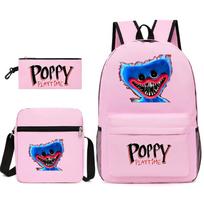 Poppyplaytime Dešrainių Monstro Lėlė Jaunimo Mokyklinė Kuprinė Vyrams Ir Moterims Laisvalaikio Kelioninė Kuprinė pencil bag rožinė