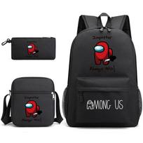 Amongus Games Among Us Space Werewolf Backpack Small Shoulder Bag Pencil Case Three-Piece School Bag One size fits all