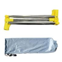 Stainless Steel Travel Garment Rack Adjustable Angle Collapsible Floor Stand Clothes Hanger  Hotel geltona