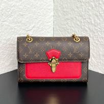 [Pre-Owned] Victoire Exquisite Fashion Classic Monogram Print Sliding Chain Shoulder Bag Canvas And Leather Crossbody Bag - Excellent #1I7DP5W ONE SIZE