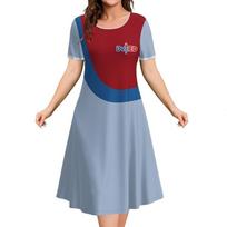 Ladies Teacher Dress Uniform Top Sublimation Breathable Teacher Uniform Dress S