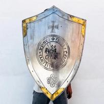 Viduramžių Tamplierių Šildytuvo Skydas Kario Riterio Šarvai Plienas Mūšis Cosplay ir Vaidmenų Žaidimas Skydas Geriausia Dovana Jam