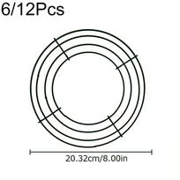 6PC/12PC Wreath Materials Party Celebrations Metal Weddings Christmas Supplies Form For Crafts Floral Decorations DIY 6PCS