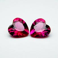 2.00 Ct Natural Bloody Red Ruby CERTIFIED Heart 6 MM Pair Loose Gemstones 6.00 mm approx raudona