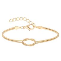 Minar Handmade Hollow Out Knotted Herringbone Chain Link Bracelets for Women 14K Real Gold Plated Copper Every Day Accessories