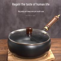 Authentic Zhangqiu Handmade Big Belly Iron Wok: Ancient Forged, Non-Stick, No Coating, for Stir-Fry Cooking 28CM