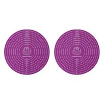 2 Piece Food Grade Silicone Nonslip Baking Mat For Rolling Dough Kneading Pastry And Cake Decorating Kitchen Tool violetinė