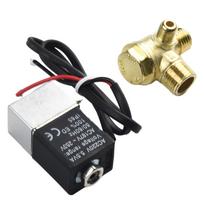 220V Oil-Free Air Compressor Solenoid Valve 2 Way Normally Closed G1/4 Female Port for Machine Check Valve Bleed Valve Mute