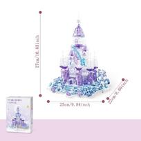 Dreamy Crystal Flower Castle Assemblage Building Blocks Toys Architecture Model Bricks Home Decor Creative Ornaments Girls Gifts no box