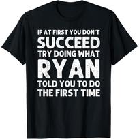RYAN Gift Name Personalized Birthday Funny Christmas Joke T-Shirt S juoda
