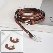 No Punching Leather Buckle Transformation Crossbody Strap Bag Chain Hardware Accessories
