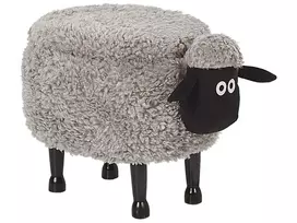 Gyvūno formos pufas su daiktadėže SHEEP, pilkas ėriukas